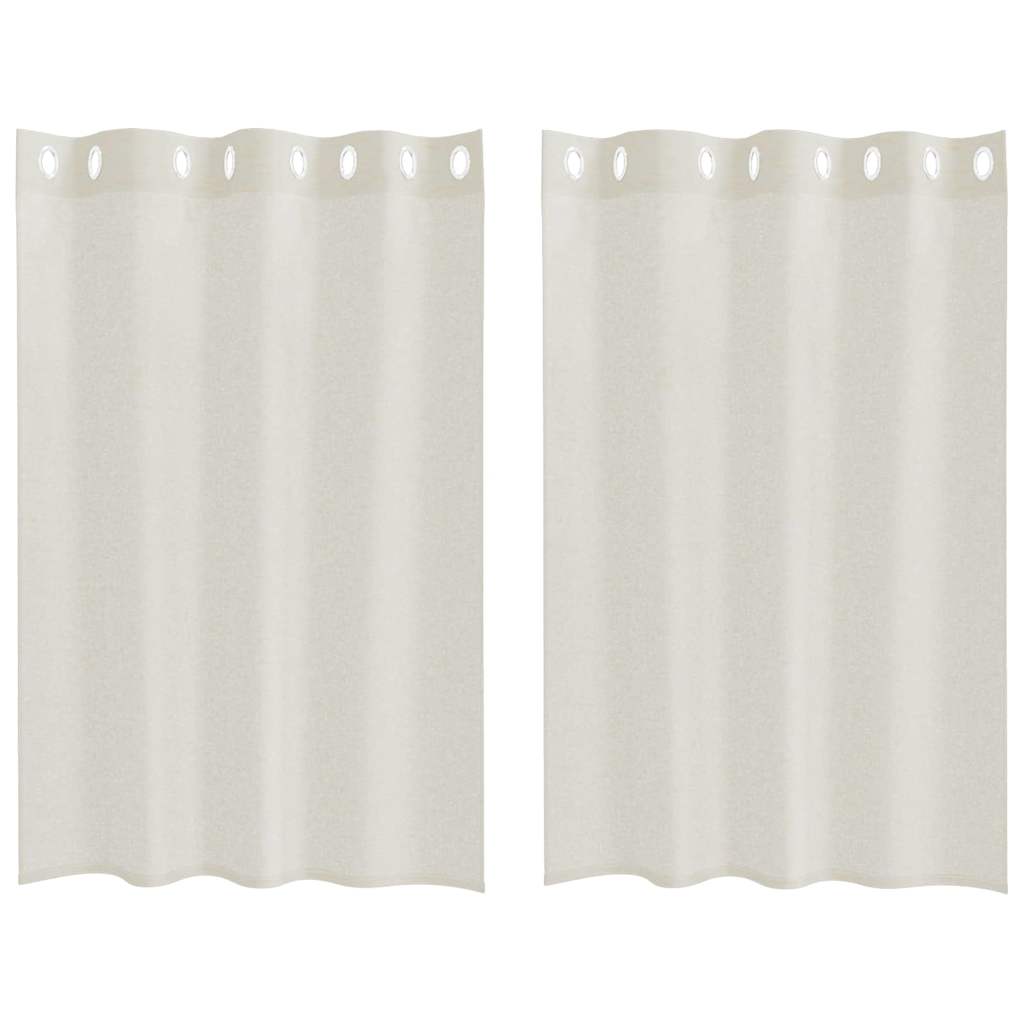 vidaXL Voile Curtain 2 pcs Cream 140 x 140 cm Polyester