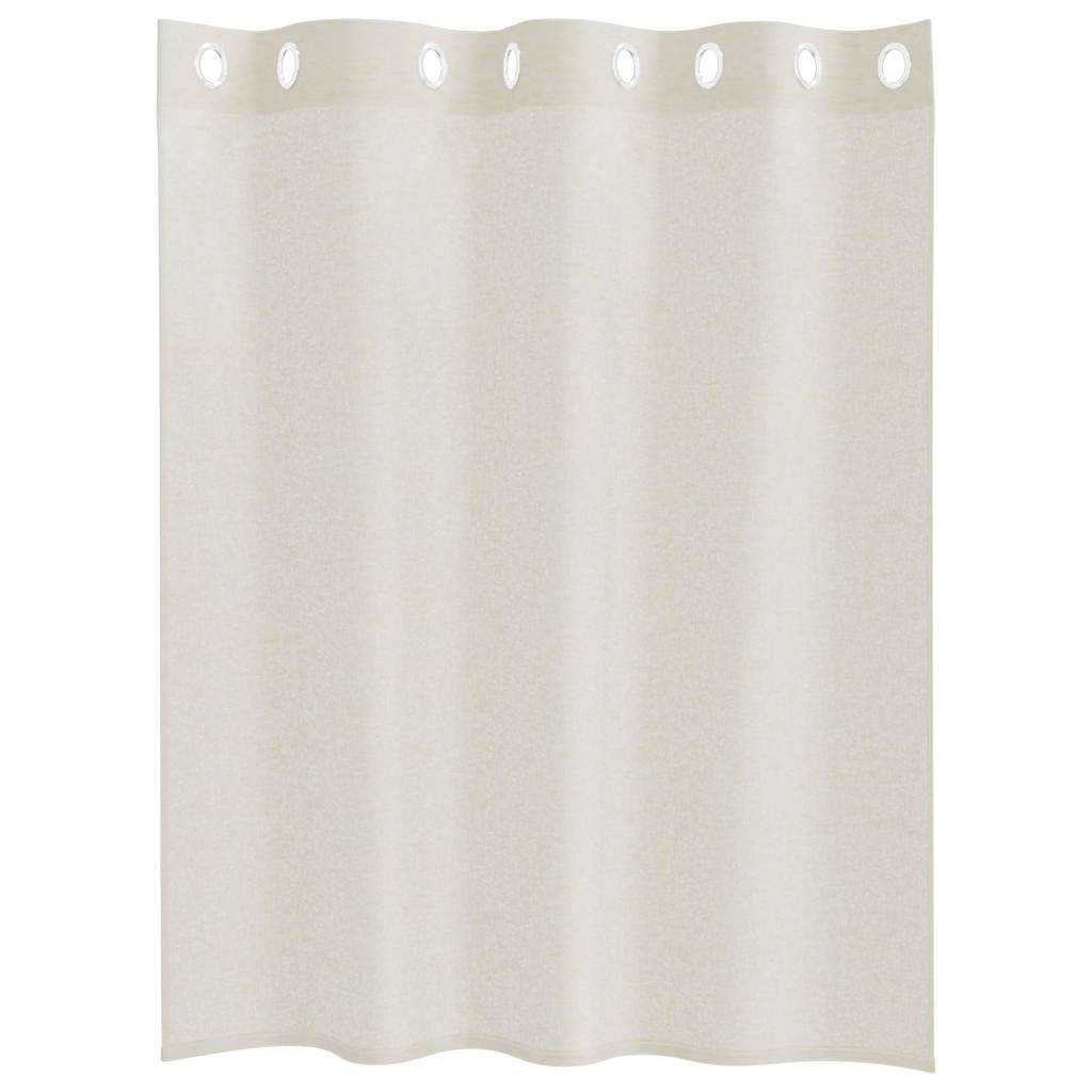 vidaXL Voile Curtain 2 pcs Cream 140 x 140 cm Polyester