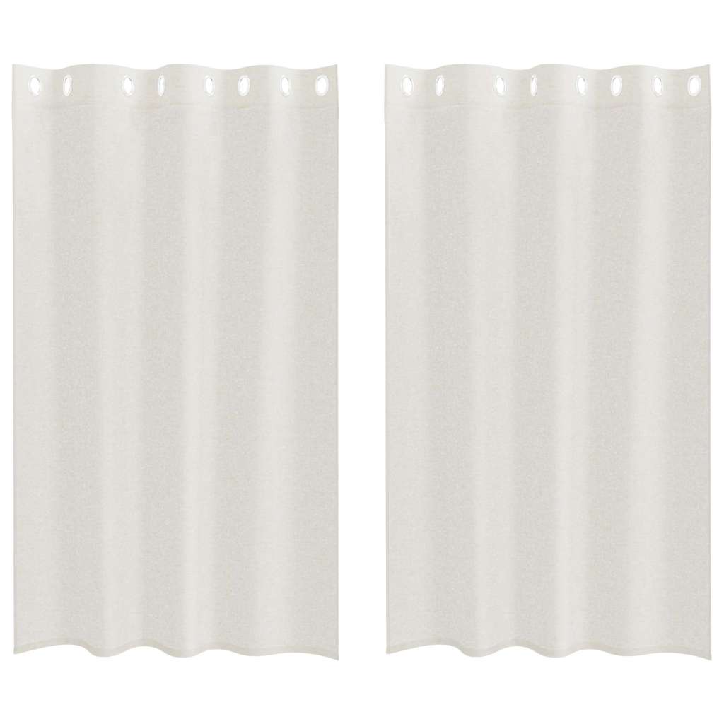vidaXL Voile Curtain 2 pcs Cream 175 x 140 cm Polyester