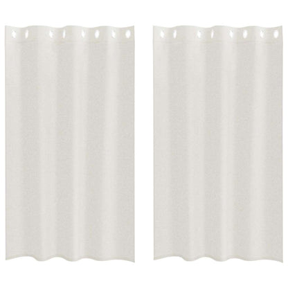 vidaXL Voile Curtain 2 pcs Cream 175 x 140 cm Polyester