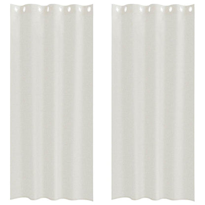 vidaXL Voile Curtain 2 pcs Cream 225 x 140 cm Polyester