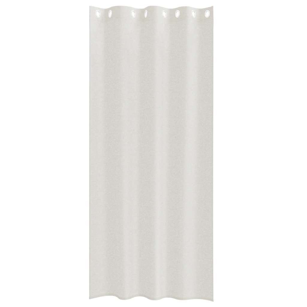 vidaXL Voile Curtain 2 pcs Cream 225 x 140 cm Polyester