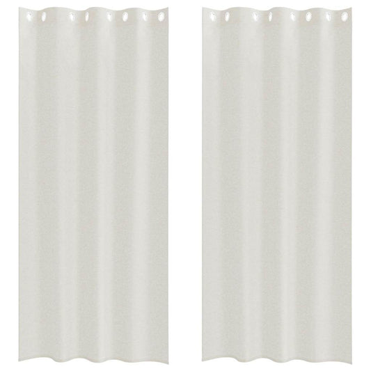 vidaXL Voile Curtain 2 pcs Cream 245 x 140 cm Polyester
