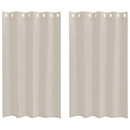 vidaXL Voile Curtain 2 pcs Sand 175 x 140 cm Polyester