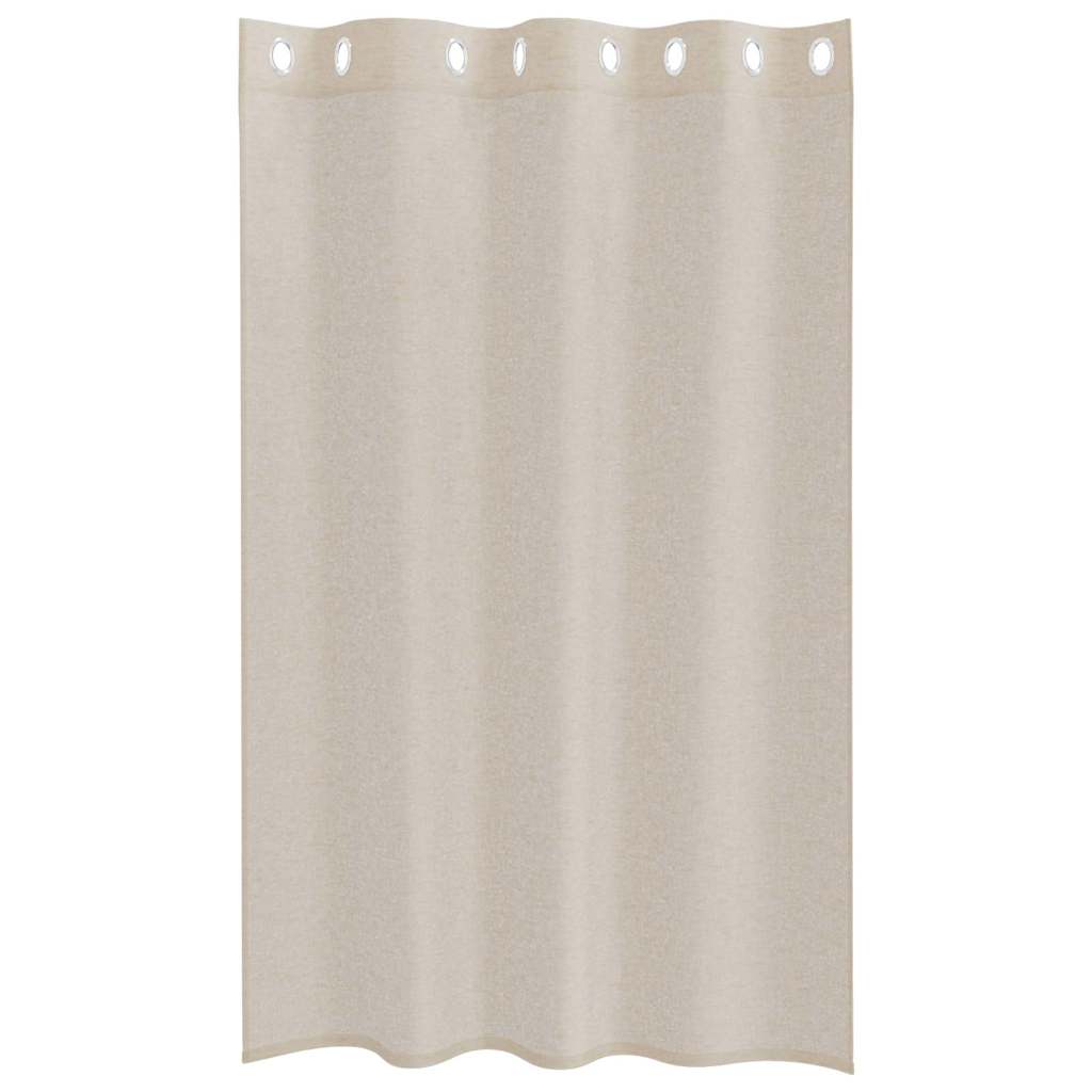 vidaXL Voile Curtain 2 pcs Sand 175 x 140 cm Polyester