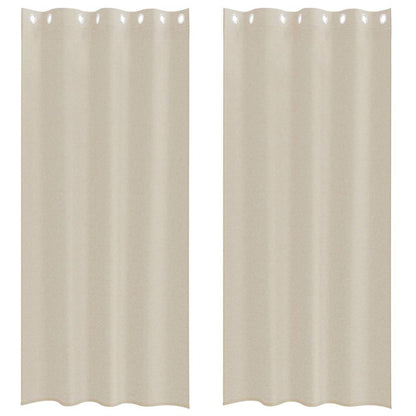 vidaXL Voile Curtain 2 pcs Sand 260 x 140 cm Polyester