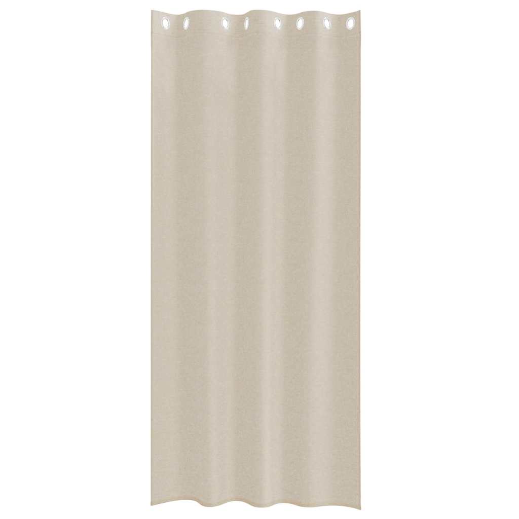 vidaXL Voile Curtain 2 pcs Sand 260 x 140 cm Polyester
