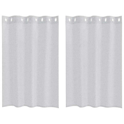 vidaXL Voile Curtain 2 pcs Light Grey 140 x 140 cm Polyester