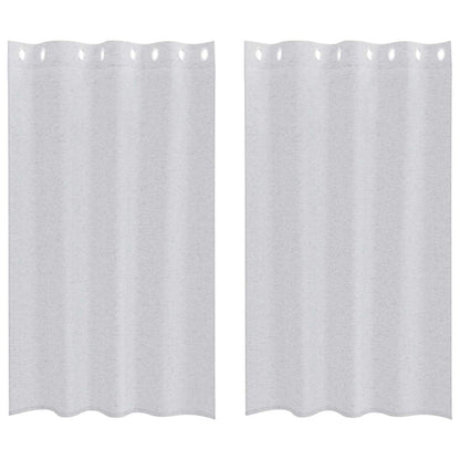 vidaXL Voile Curtain 2 pcs Light Grey 175 x 140 cm Polyester