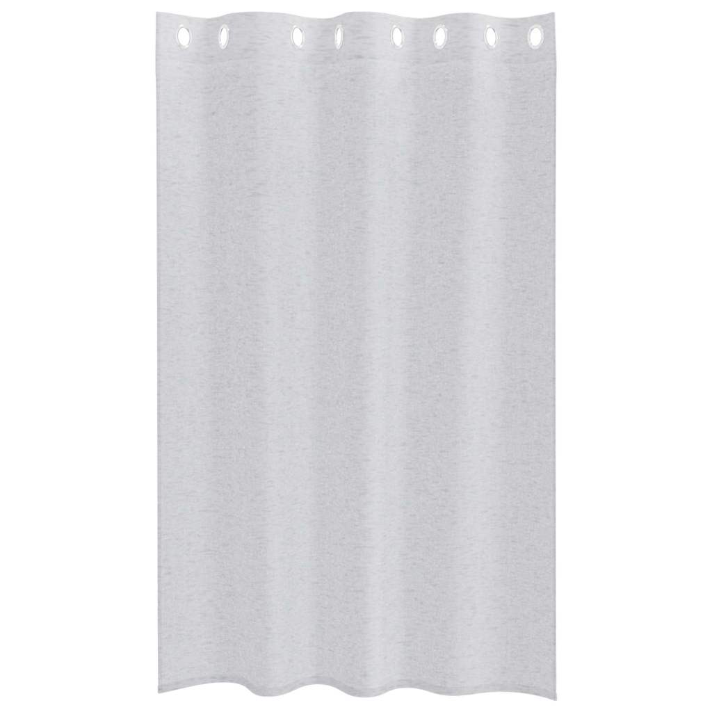 vidaXL Voile Curtain 2 pcs Light Grey 175 x 140 cm Polyester
