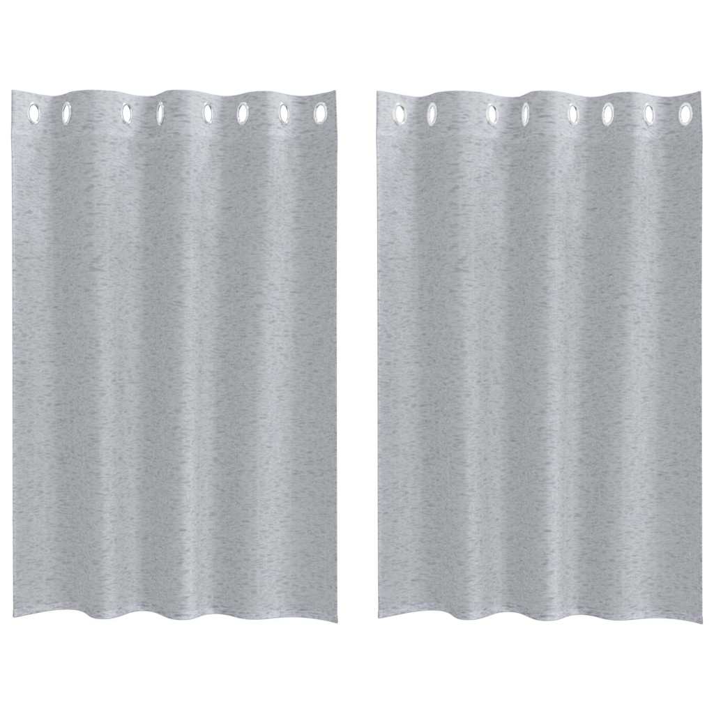 vidaXL Voile Curtain 2 pcs Dark Grey 140 x 140 cm Polyester