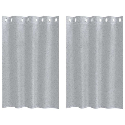 vidaXL Voile Curtain 2 pcs Dark Grey 140 x 140 cm Polyester