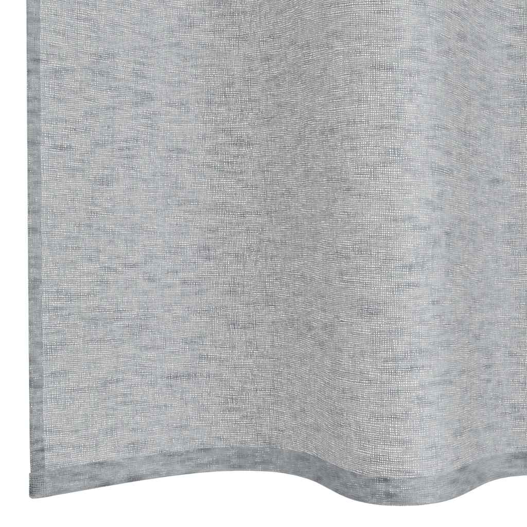 vidaXL Voile Curtain 2 pcs Dark Grey 175 x 140 cm Polyester