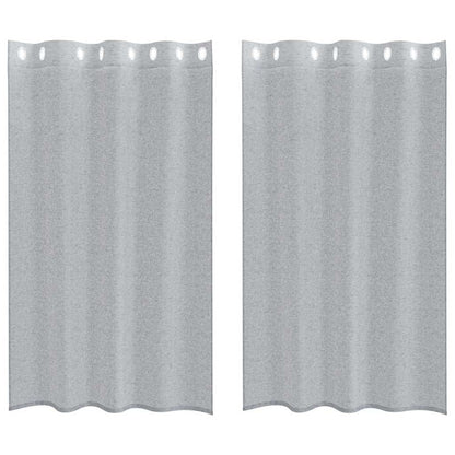 vidaXL Voile Curtain 2 pcs Dark Grey 175 x 140 cm Polyester