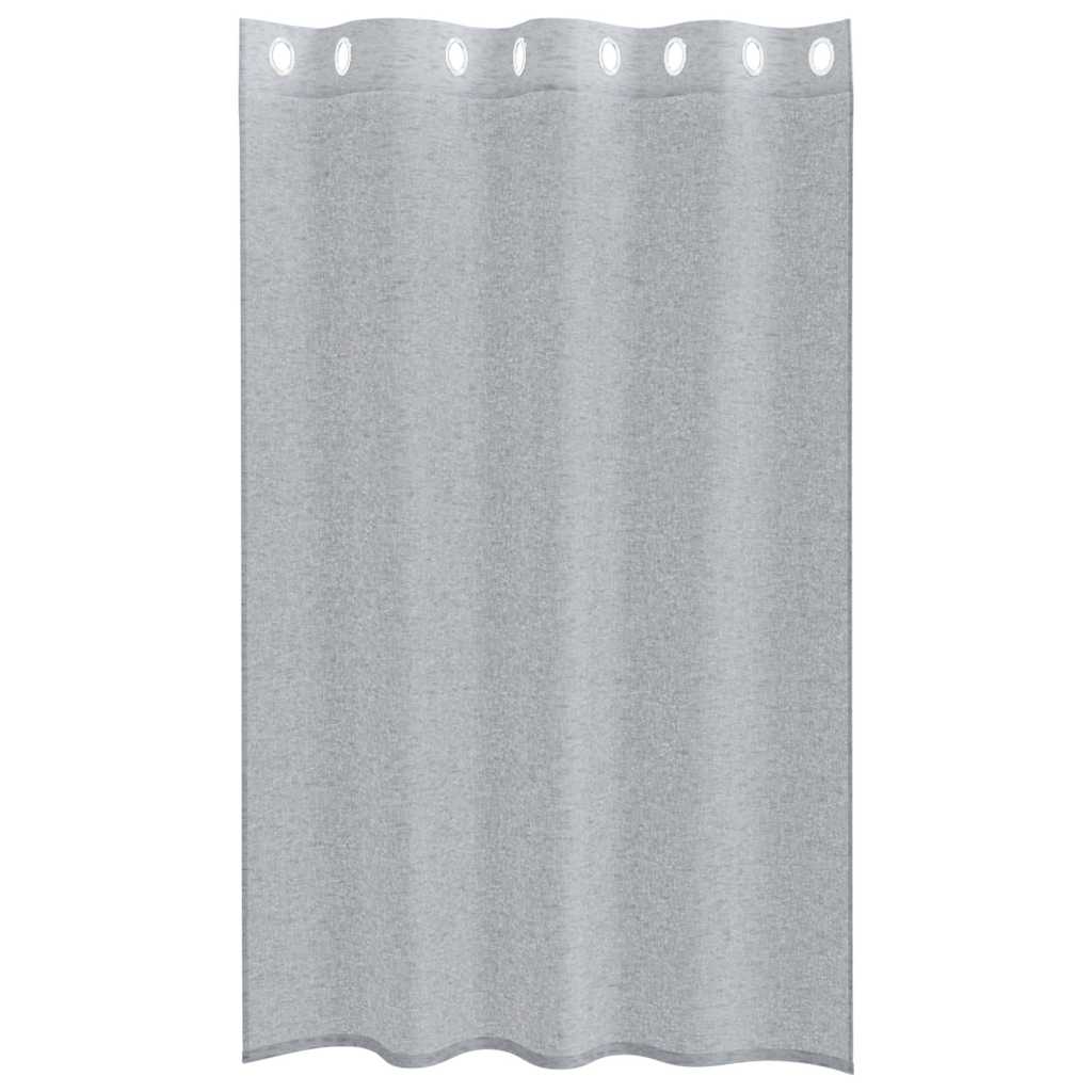 vidaXL Voile Curtain 2 pcs Dark Grey 175 x 140 cm Polyester