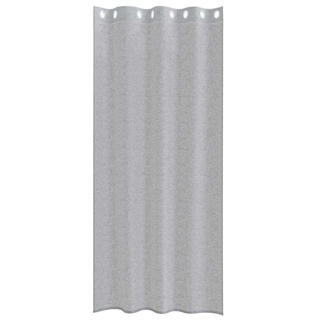 vidaXL Voile Curtain 2 pcs Dark Grey 225 x 140 cm Polyester
