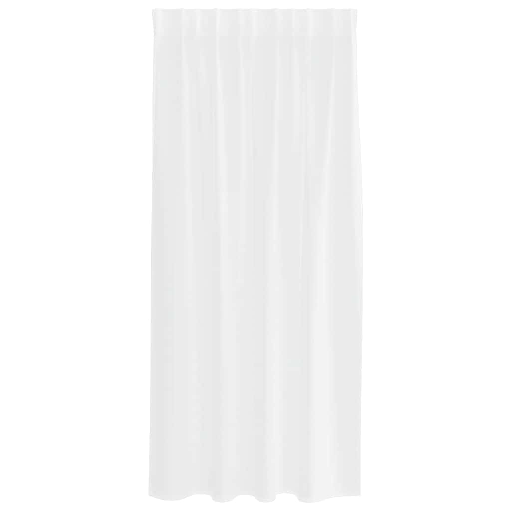 vidaXL Voile Curtain with Curtains 2 pcs White 175 x 140 cm Polyester