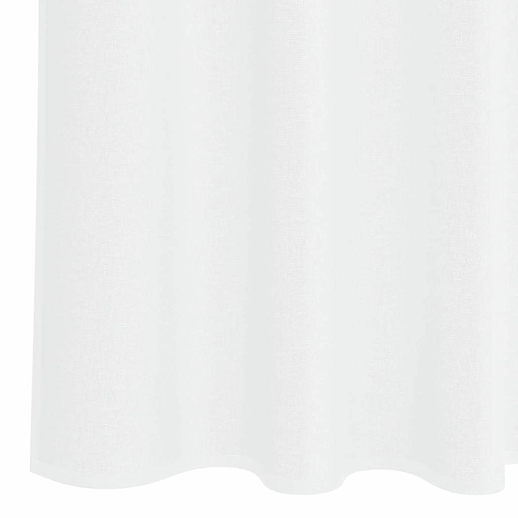 vidaXL Voile Curtain with Curtains 2 pcs White 260 x 140 cm Polyester
