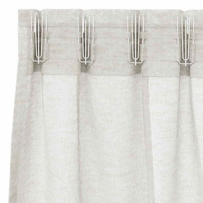 vidaXL Voile Curtain with Curtains 2 pcs Cream 175 x 140 cm Polyester