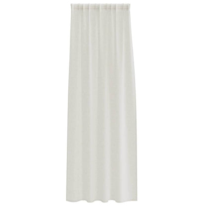 vidaXL Voile Curtain with Curtains 2 pcs Cream 225 x 140 cm Polyester