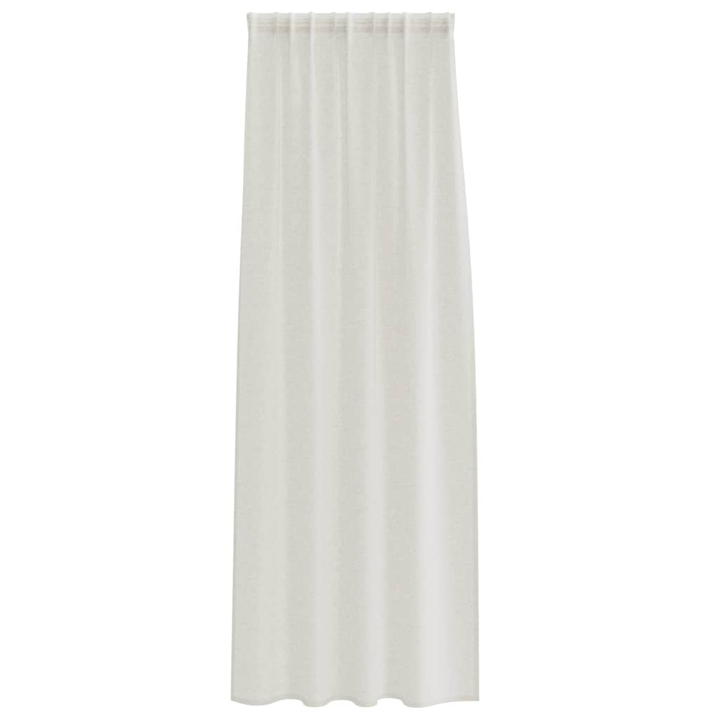 vidaXL Voile Curtain with Curtains 2 pcs Cream 260 x 140 cm Polyester