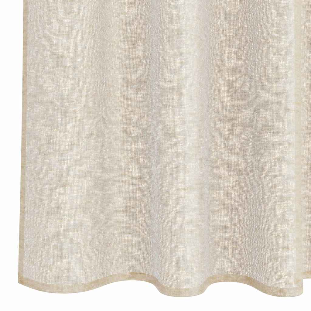 vidaXL Voile Curtain 2 pcs Sand 260 x 140 cm Polyester