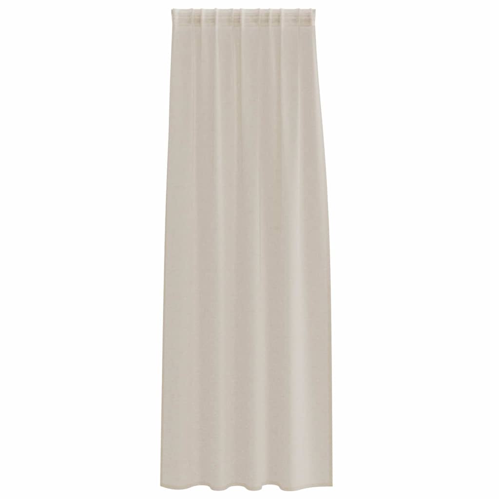vidaXL Voile Curtain 2 pcs Sand 260 x 140 cm Polyester