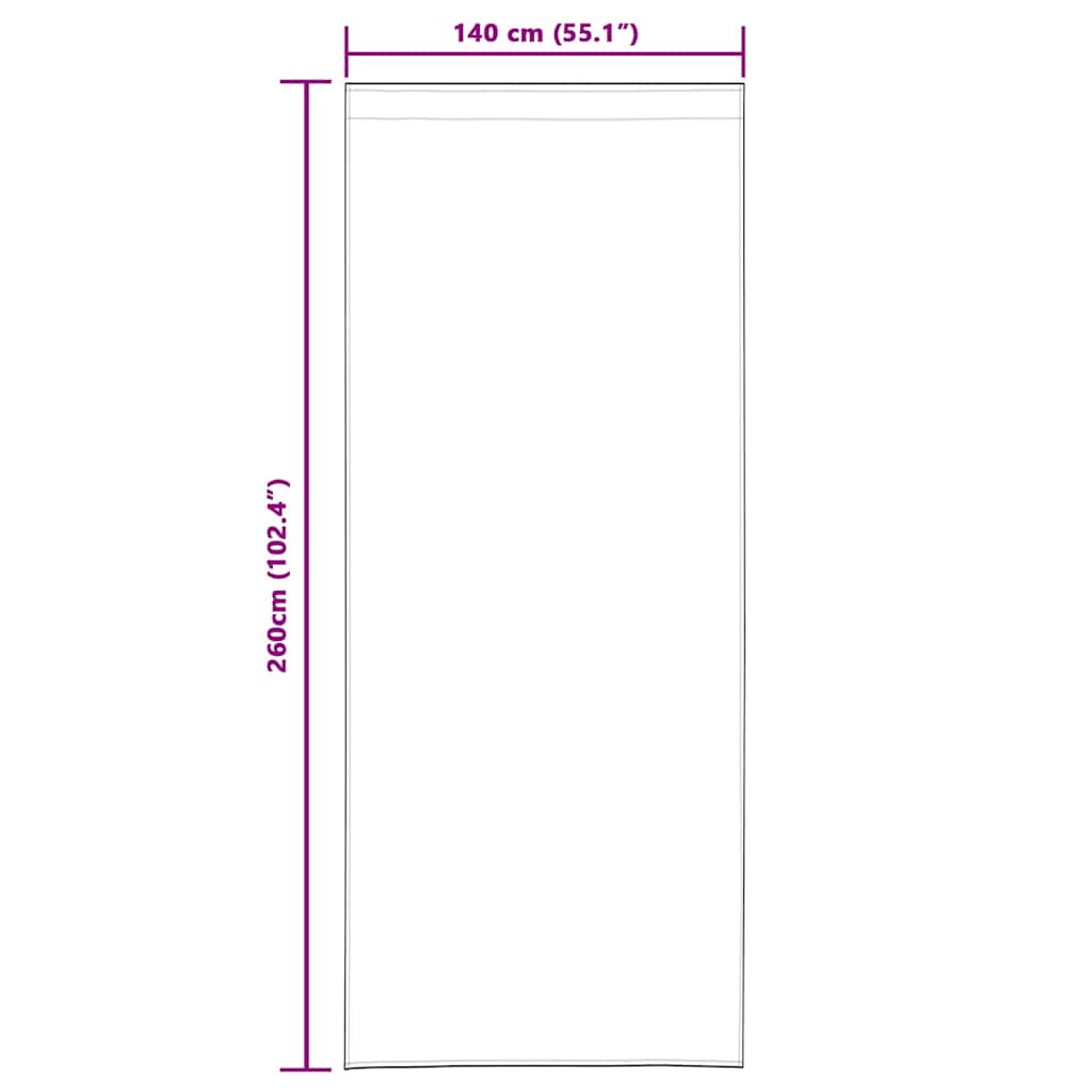 vidaXL Voile Curtain 2 pcs Sand 260 x 140 cm Polyester