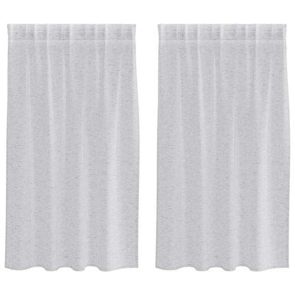 vidaXL Voile Curtain 2 pcs Light Grey 140 x 140 cm Polyester