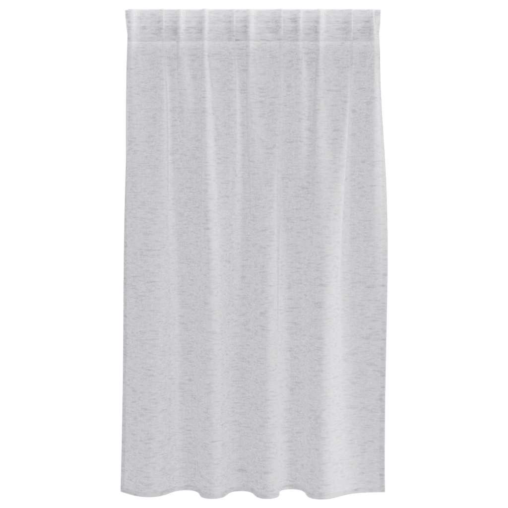 vidaXL Voile Curtain 2 pcs Light Grey 140 x 140 cm Polyester