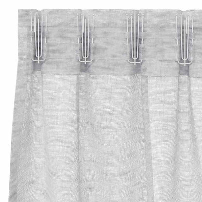 vidaXL Voile Curtain 2 pcs Light Grey 175 x 140 cm Polyester