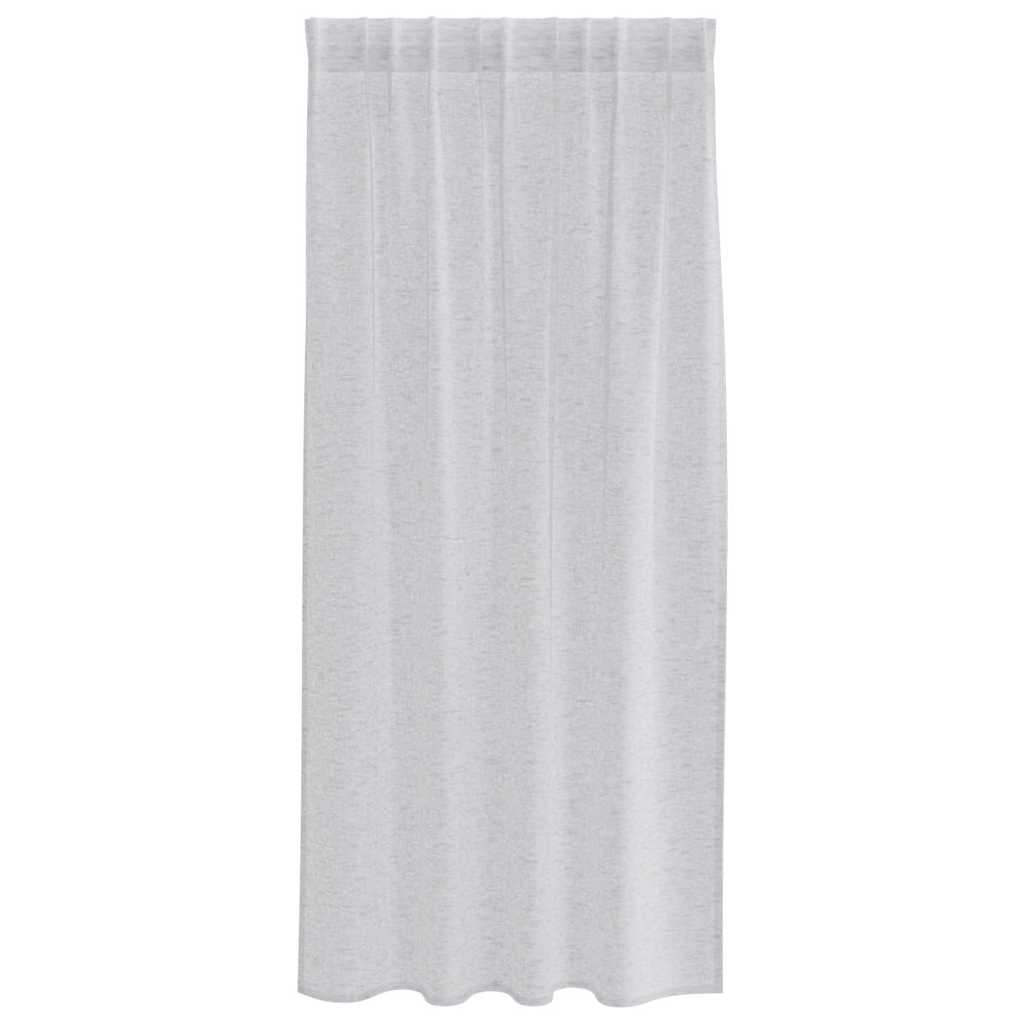 vidaXL Voile Curtain 2 pcs Light Grey 175 x 140 cm Polyester