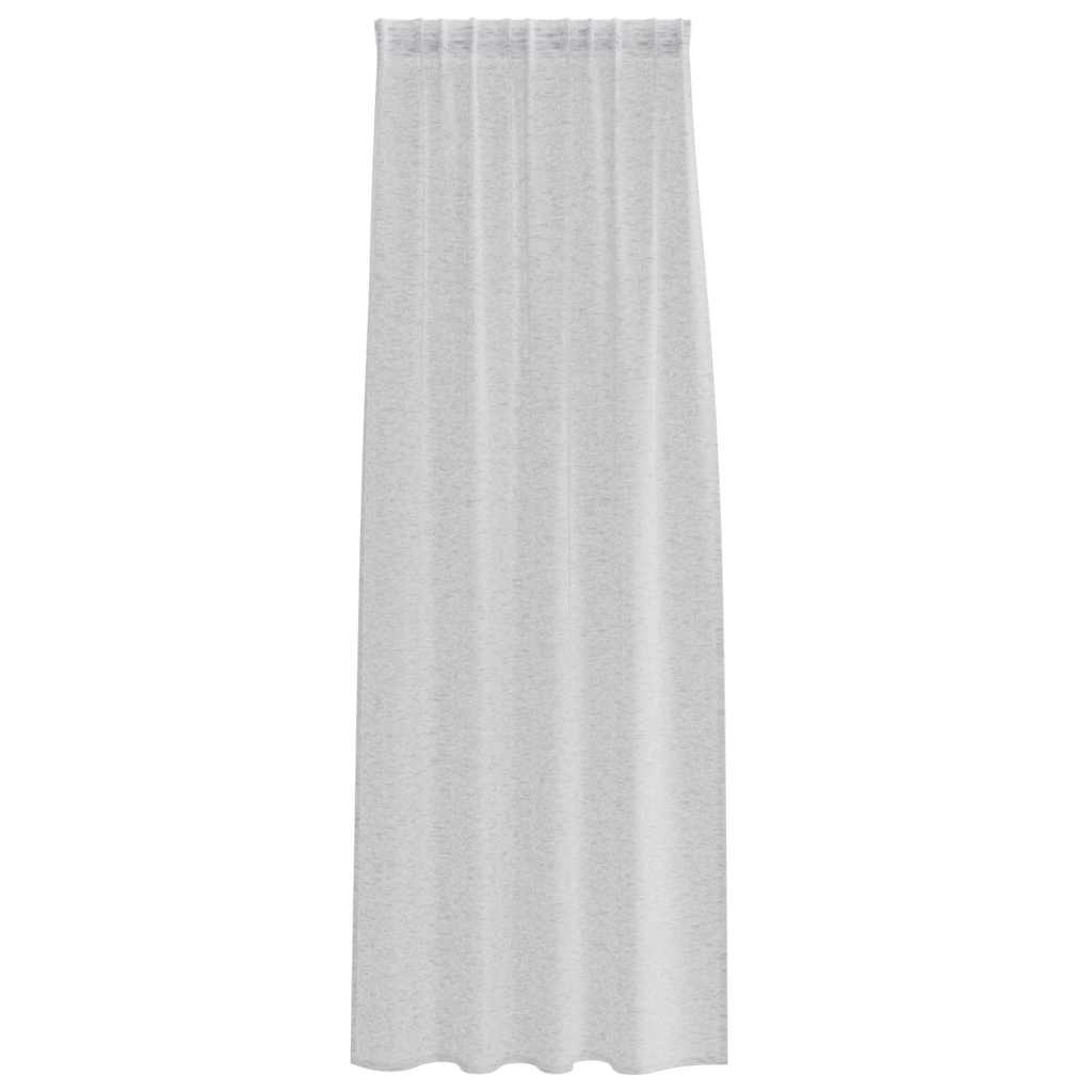 vidaXL Voile Curtain 2 pcs Light Grey 260 x 140 cm Polyester