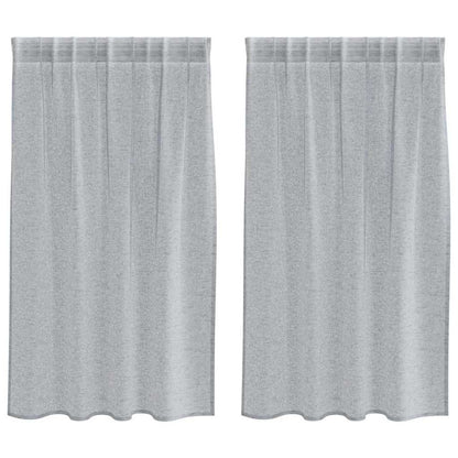 vidaXL Voile Curtain 2 pcs Dark Grey 140 x 140 cm Polyester