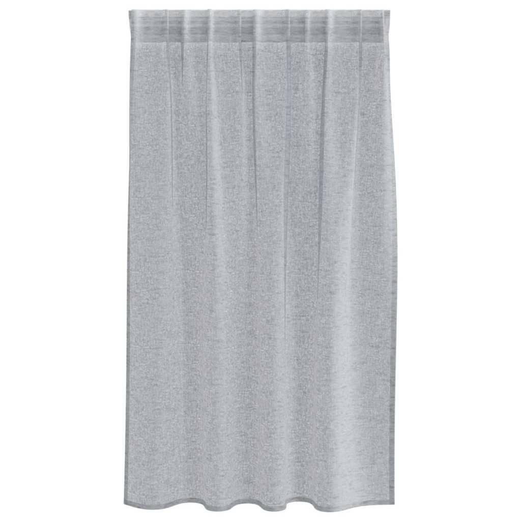 vidaXL Voile Curtain 2 pcs Dark Grey 140 x 140 cm Polyester