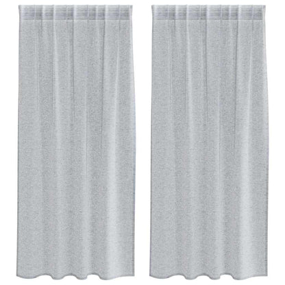 vidaXL Voile Curtain 2 pcs Dark Grey 175 x 140 cm Polyester