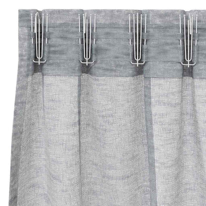 vidaXL Voile Curtain 2 pcs Dark Grey 225 x 140 cm Polyester