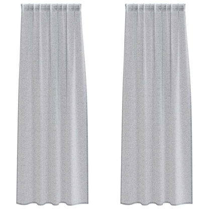 vidaXL Voile Curtain 2 pcs Dark Grey 225 x 140 cm Polyester