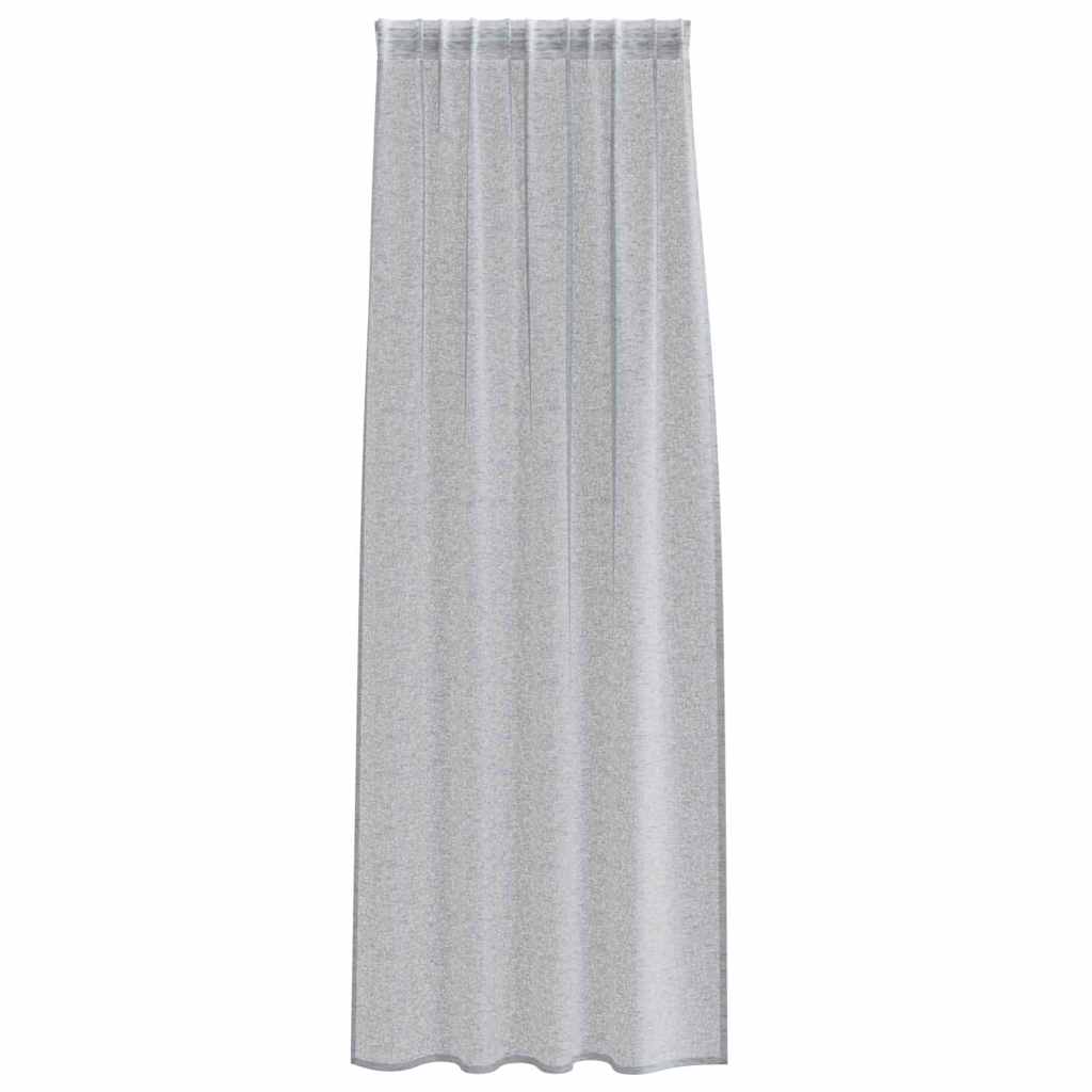 vidaXL Voile Curtain 2 pcs Dark Grey 225 x 140 cm Polyester
