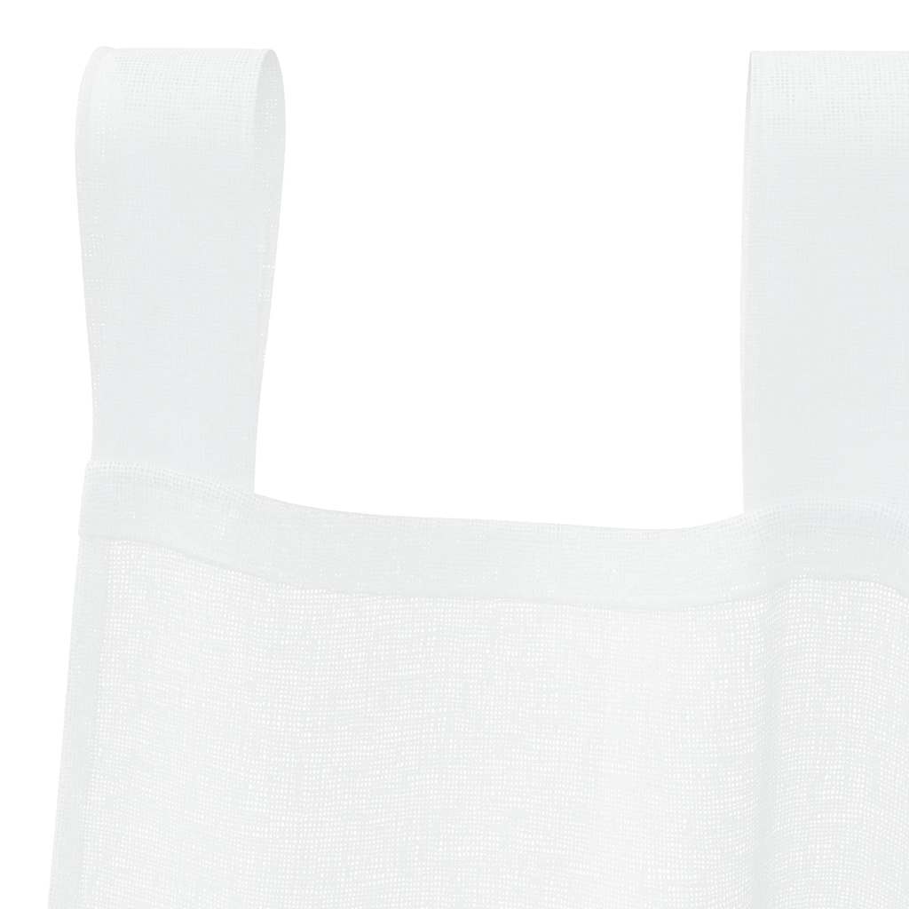 vidaXL Voile Curtain with Curtains 2 pcs White 175 x 140 cm Polyester