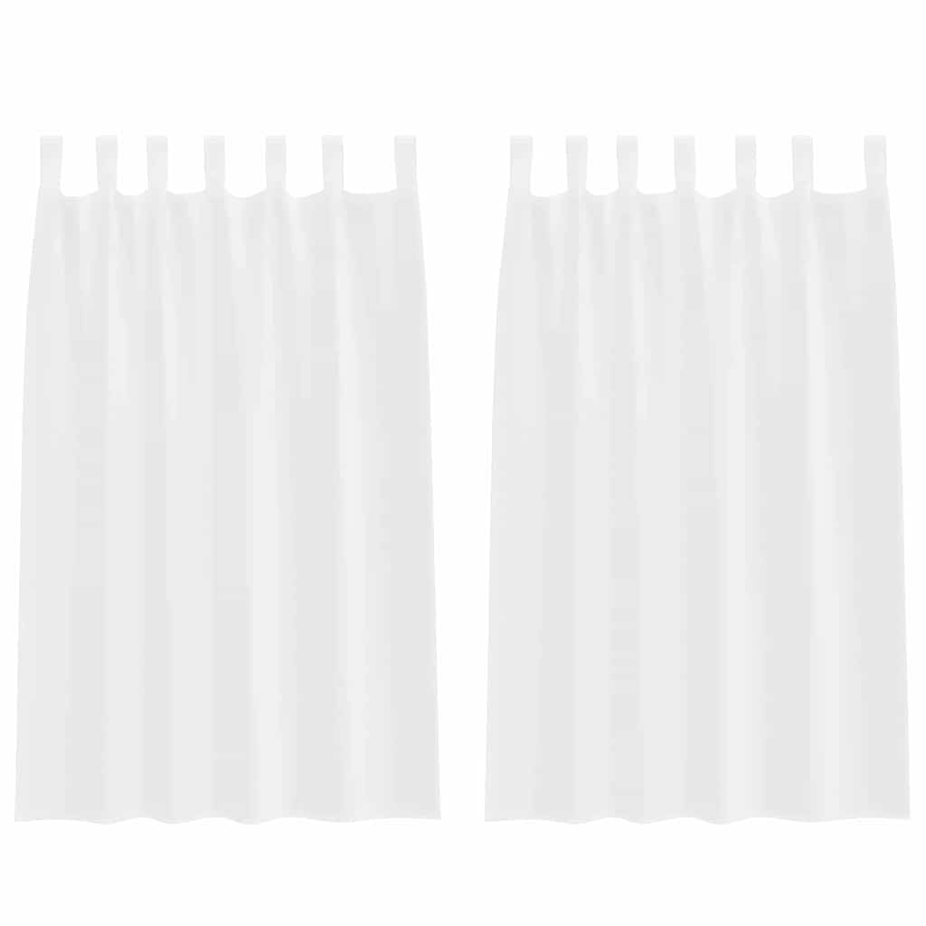 vidaXL Voile Curtain with Curtains 2 pcs White 175 x 140 cm Polyester
