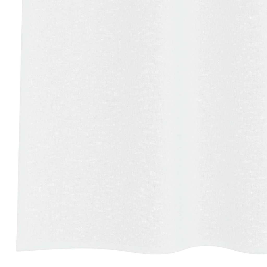 vidaXL Voile Curtain with Curtains 2 pcs White 260 x 140 cm Polyester