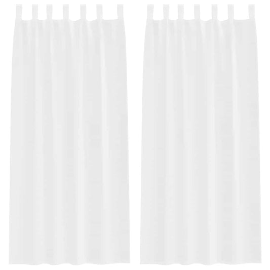 vidaXL Voile Curtain 2 pcs White 260 x 140 cm Polyester