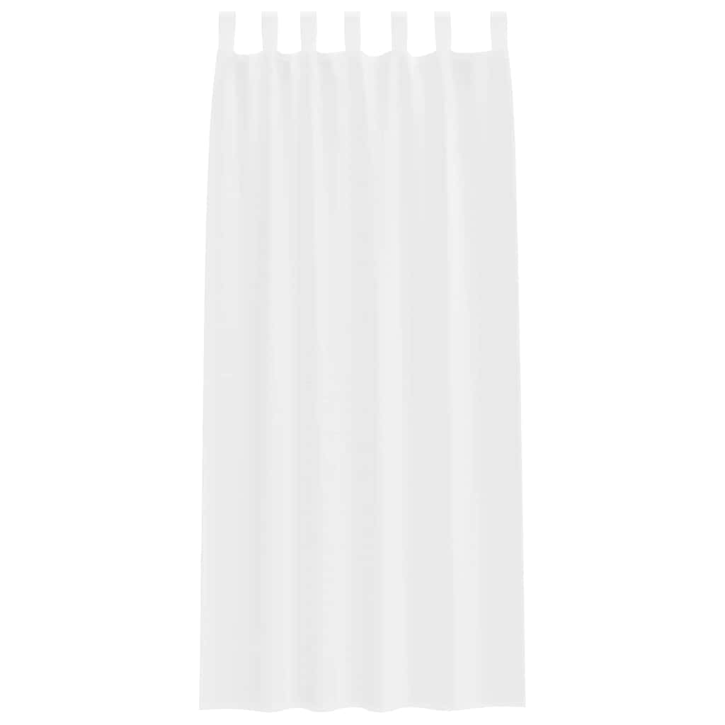 vidaXL Voile Curtain with Curtains 2 pcs White 260 x 140 cm Polyester