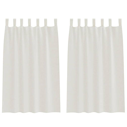 vidaXL Voile Curtain with Curtains 2 pcs Cream 175 x 140 cm Polyester