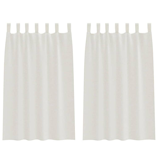 vidaXL Voile Curtain 2 pcs Cream 175 x 140 cm Polyester