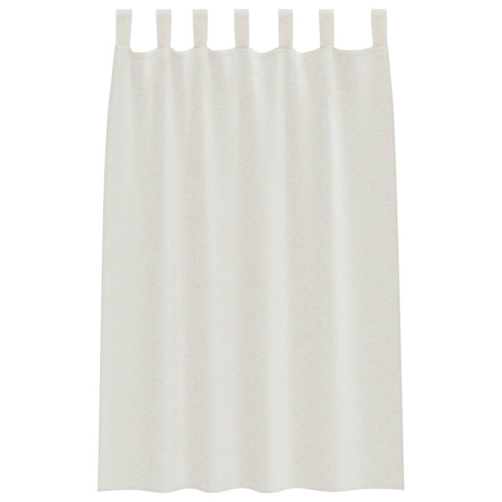 vidaXL Voile Curtain with Curtains 2 pcs Cream 175 x 140 cm Polyester