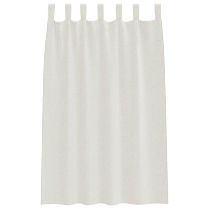vidaXL Voile Curtain with Curtains 2 pcs Cream 175 x 140 cm Polyester