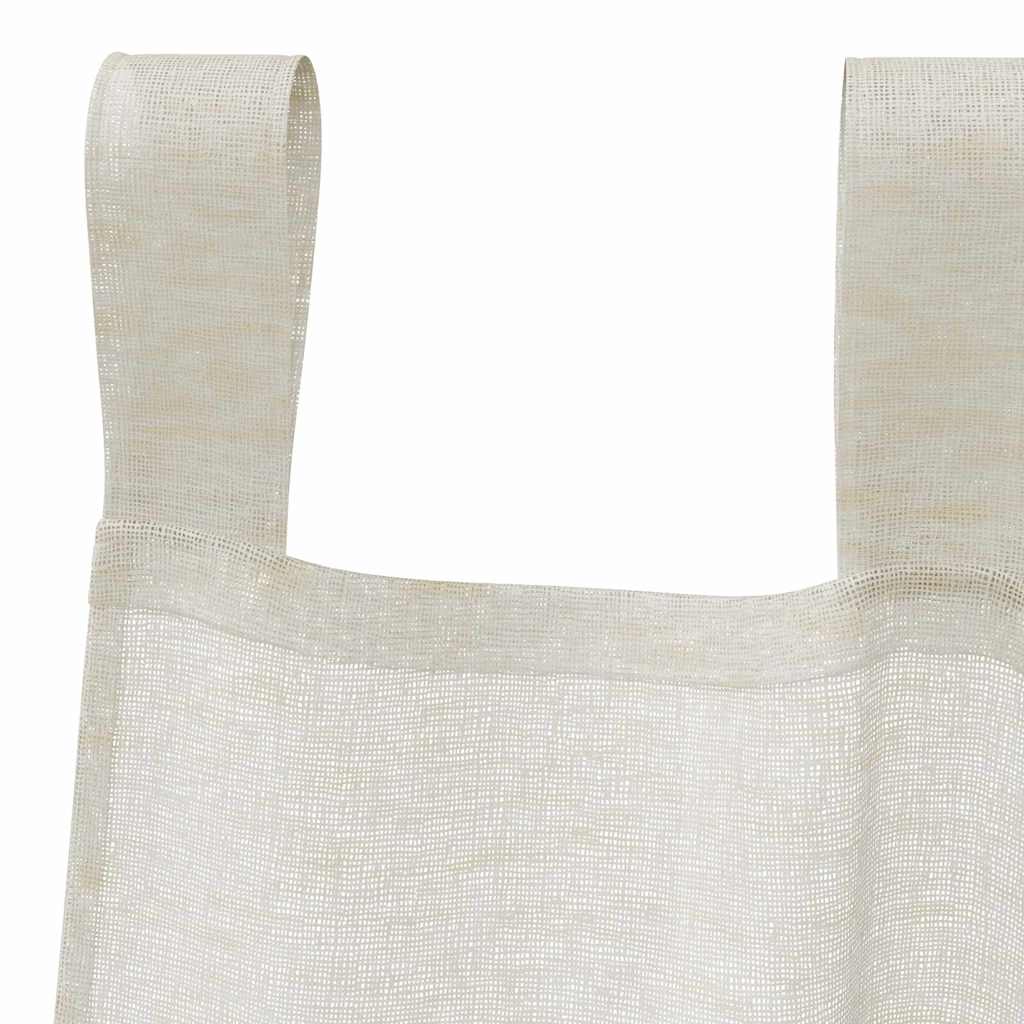 vidaXL Voile Curtain with Curtains 2 pcs Cream 260 x 140 cm Polyester