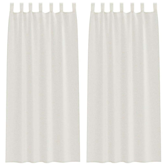vidaXL Voile Curtain 2 pcs Cream 260 x 140 cm Polyester